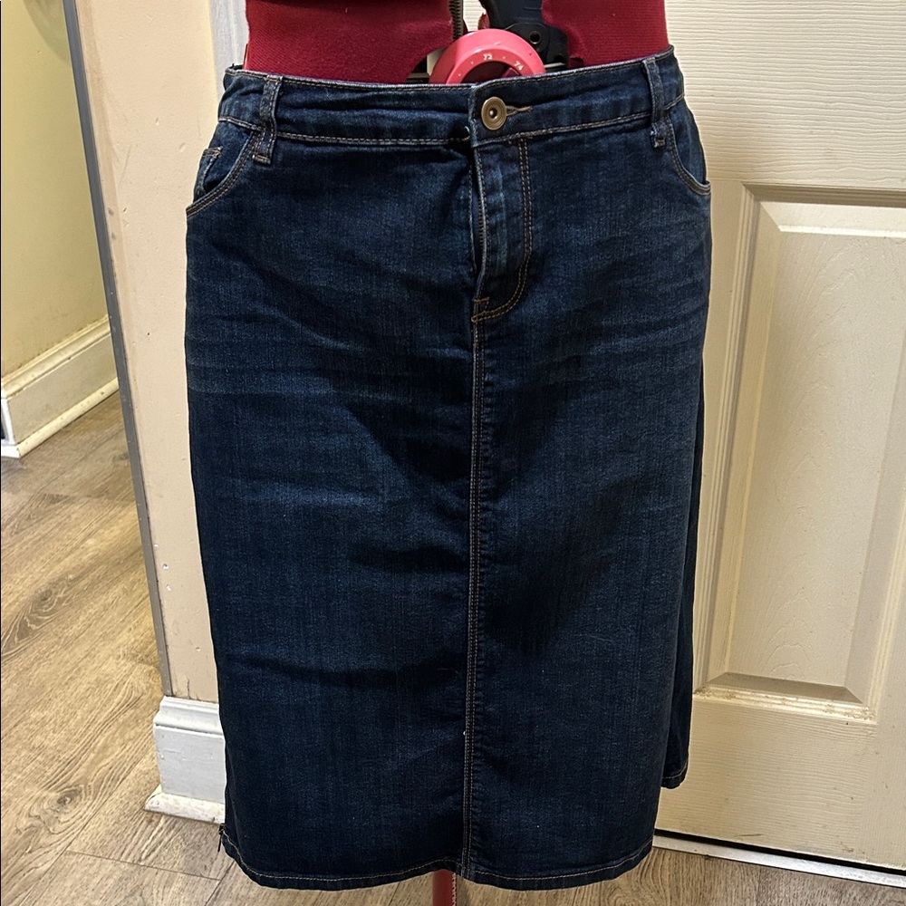 Dark Indigo Denim Skirt